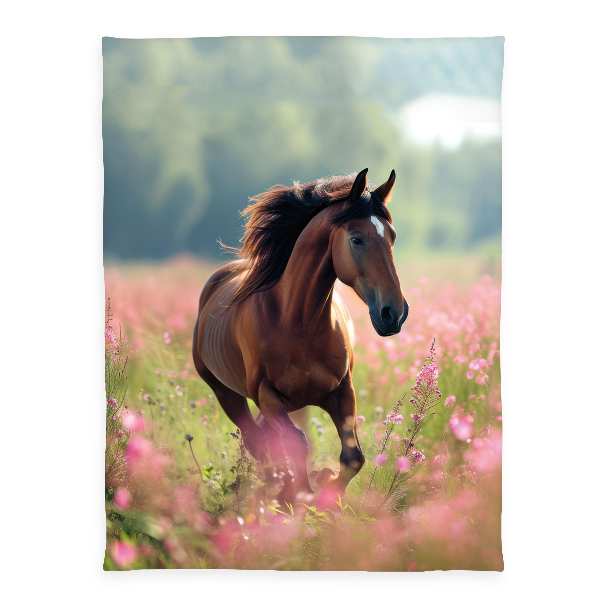 Herding Wellsoft-Decke Pferd, 150 x 200 cm, Mehrfarbig