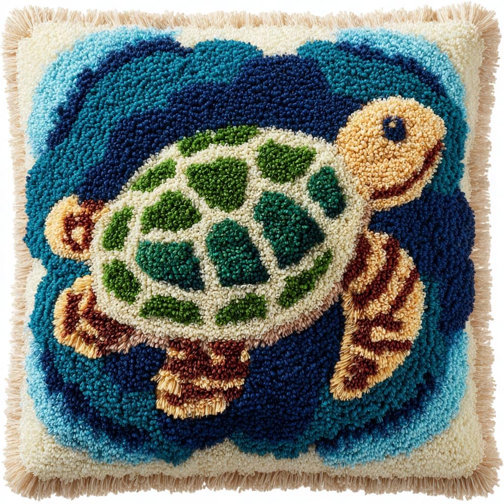 WallustrioaW Latch Hook Kits for Adult,Animals, sea Turtles