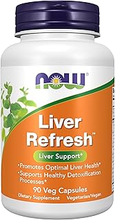 NOW Foods Supplements, Liver Refresh™ with Milk Thistle Extract and unique Herb-Enzyme blend, 90 Veg Capsules