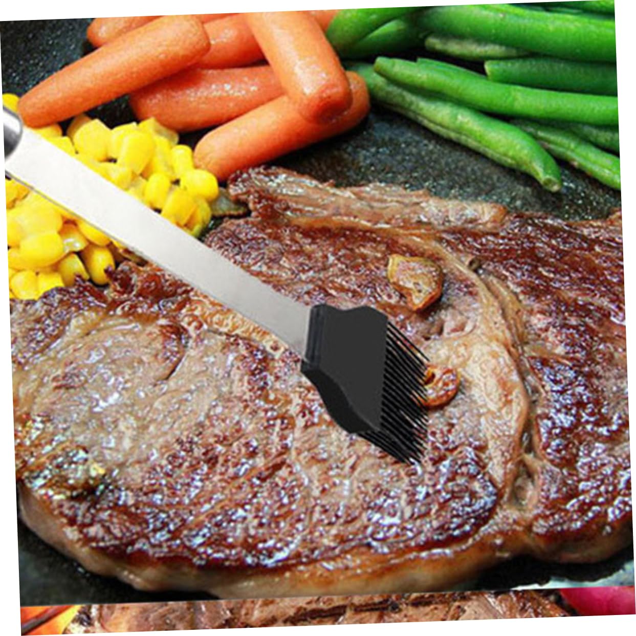 Set Utensili Barbecue 12 Pezzi in Acciaio Inox con Borsa Nera | Spatola, Pinza, Coltello, Forchetta, Spazzola e Spiedo, per Picnic e Campeggio, Accessori da Griglia
