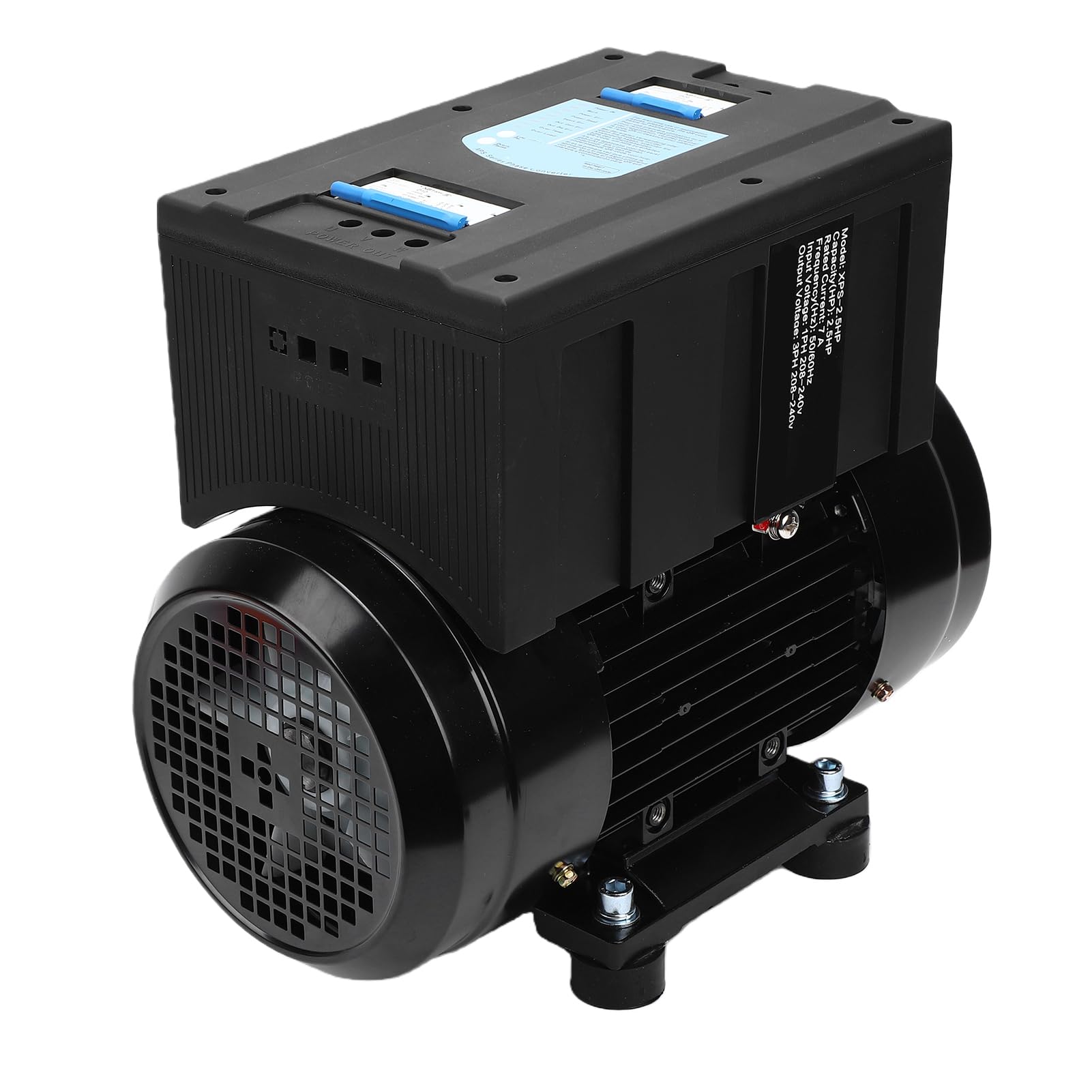 Jeffergarden Convertidor Monofásico a Trifásico de 2,5 Convertidor de Fase Rotativo 7A con Detección Automática de Carga para Máquinas CNC Compresores de Aire Equipos de Carga Pesada