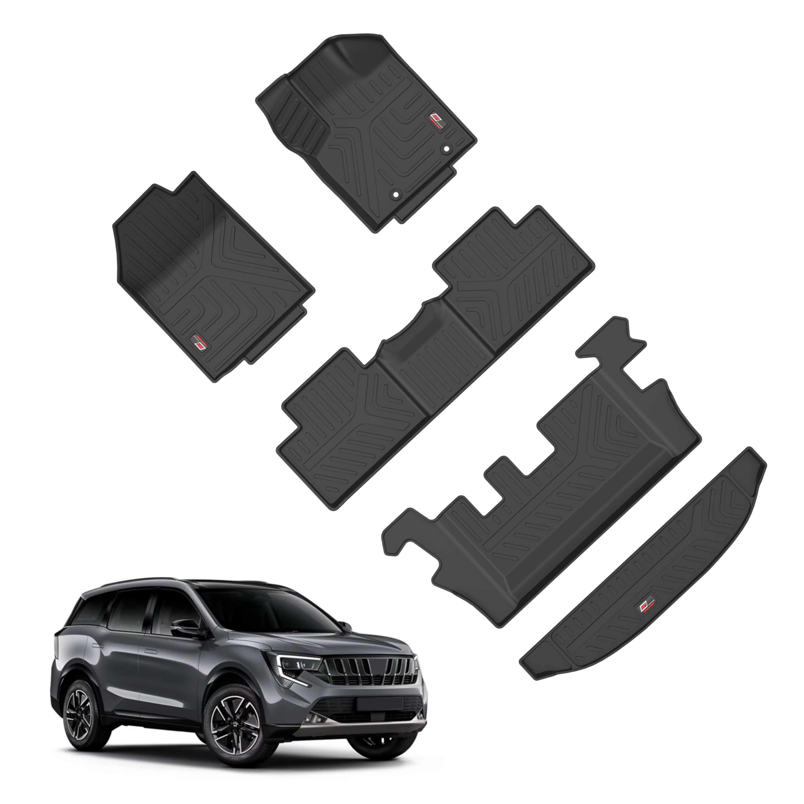 GFX Car Floor Mats | Premium Life Long Foot & Trunk Mat | Compatible with XUV-7X0 (2026 Onwards) Automatic (7 Seater)| Waterproof, Anti-Slip, All-Weather, Durable & Easy to Clean Mats-image-27