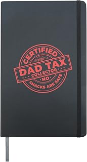 Father's Day Certified Dad Tax Collector No Snacks Are Safe Hardcover Journal, Black