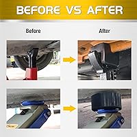 Vista 4 de Almohadillas para gato TONDA, protector universal de riel de goma con soldadura de pellizco, adaptador ranurado para soporte de gato y gato de piso