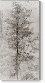Renditions Gallery Canvas Nature Wall Art Paintings & Prints Vintage Tree Triptych Modern Black & White Abstract Canvas Drawing Artwork Decor for Office Bedroom Kitchen - 16"x32" LT519