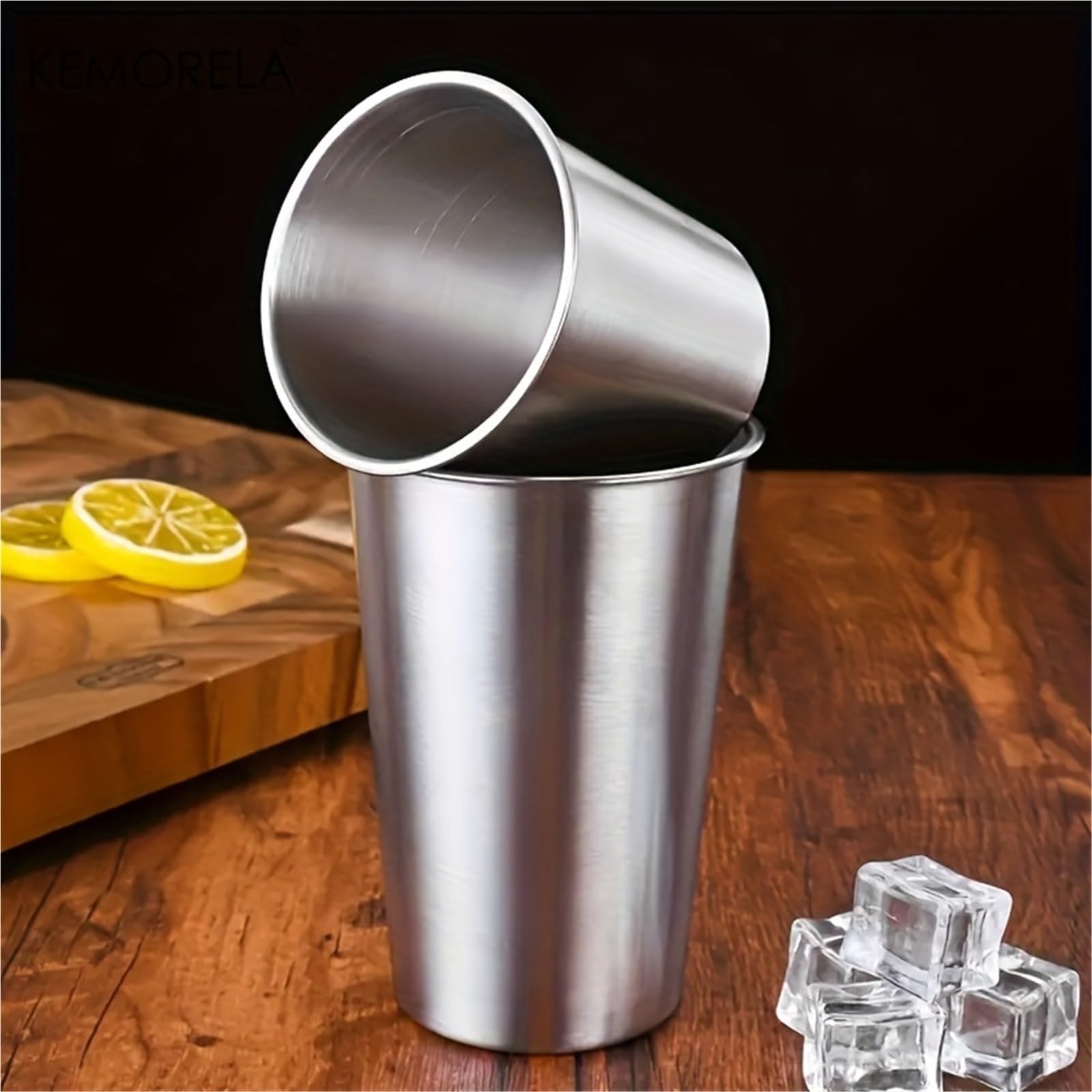 6PCS Edelstahl Tassen 400ML Becher Pint Camping Trinken Gläser Stapelbar Metall Tasse für Geburtstage Picknick