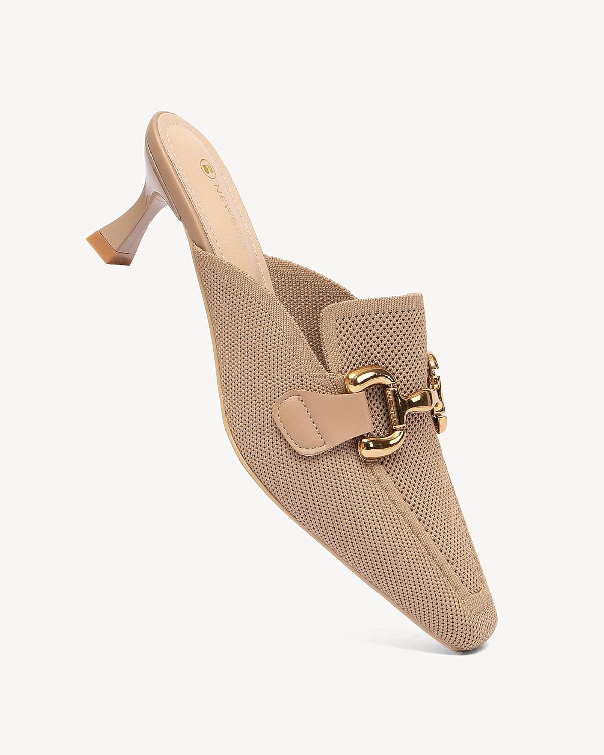 NEWBELLA Women's Pointed Toe Heeled Mules - Image 3