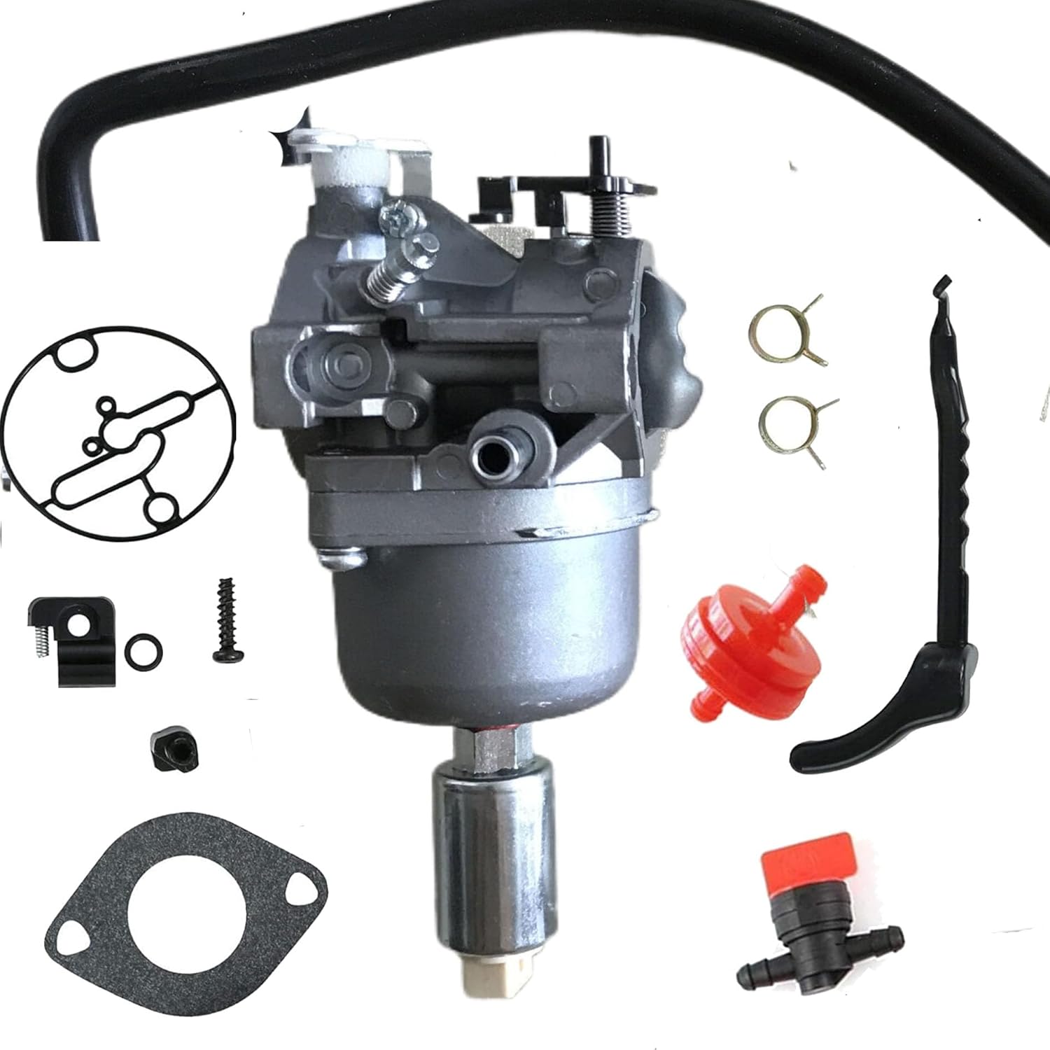 Generic BXparts Carburetor Carb Replaces for 42"" 46"" Bronco Troy-Bilt 13AJ609G766 13AL78BT066 13AL78KT066 13ALA1KS066 Riding Lawn Mower Tractor with Briggs Stratton 14.5-21 hp 540cc Engine, sliver