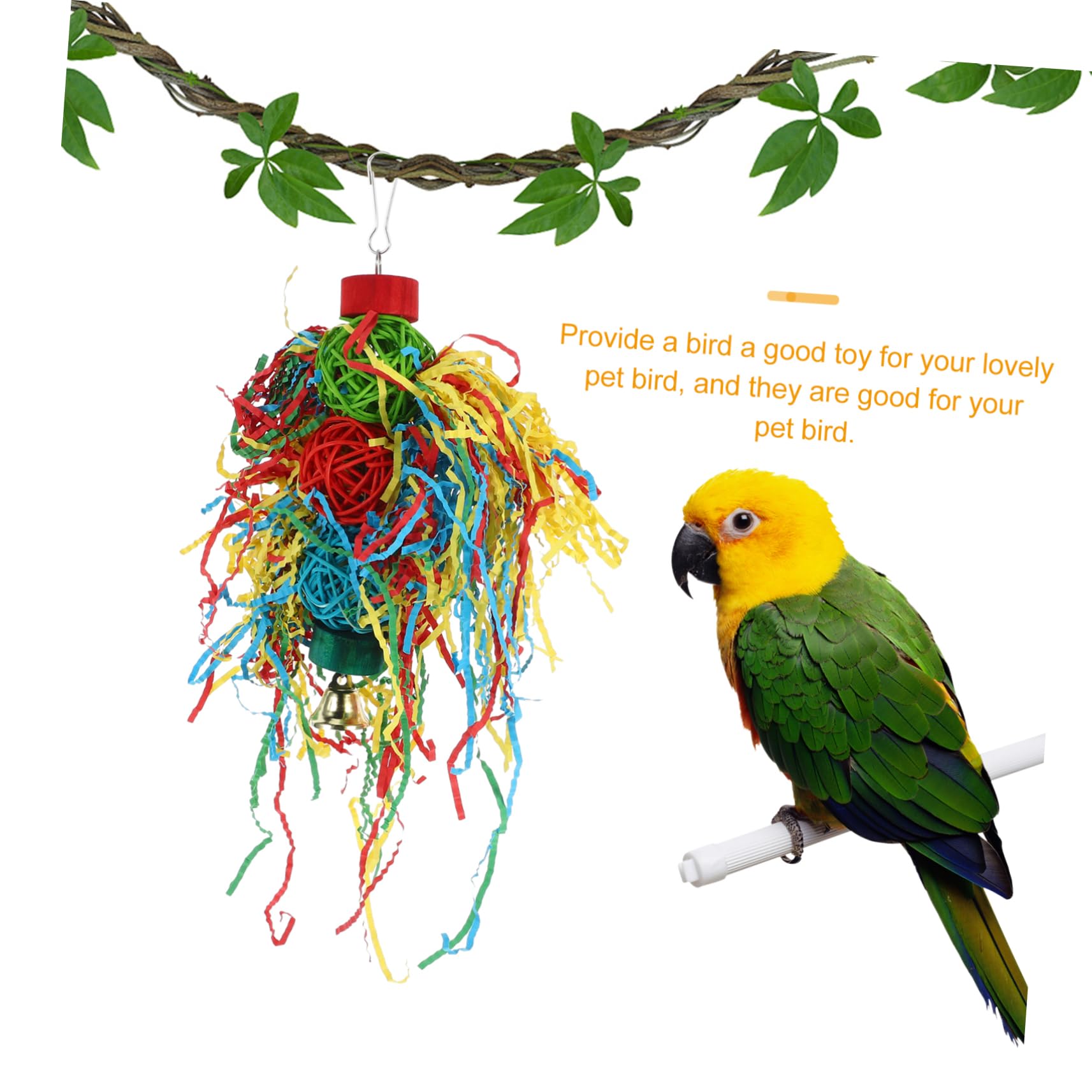 BESPORTBLE 12pièces Jouets Suspendus pour Oiseaux Accessoires De Mâcher Déchiqueter pour Perroquets Perruches Et Petits Oiseaux