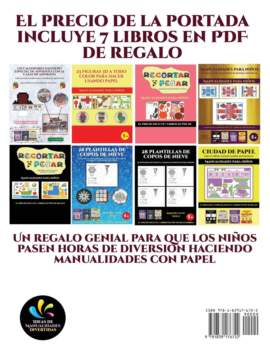 Conjunto de manualidades para ninos (Divertidas actividades artisticas y de manualidades de nivel facil a intermedio para ninos): 28 plantillas de ... de nivel facil a intermedio para ninos