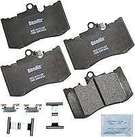 Vista 320 de Pastillas de Freno Delanteras Cerámicas Bendix Priority1 CFC430A para Modelos Selectos INFINITI G35, I30, Nissan 350Z, Altima, Juke, Maxima, Sentra