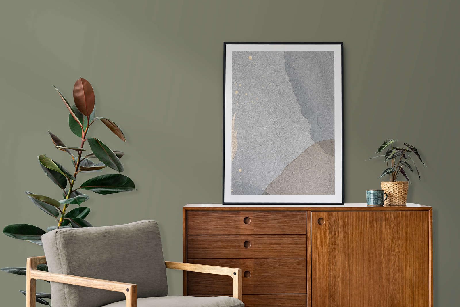 Luxury - Pintura de pared (2,5 L), color gris, verde oliva