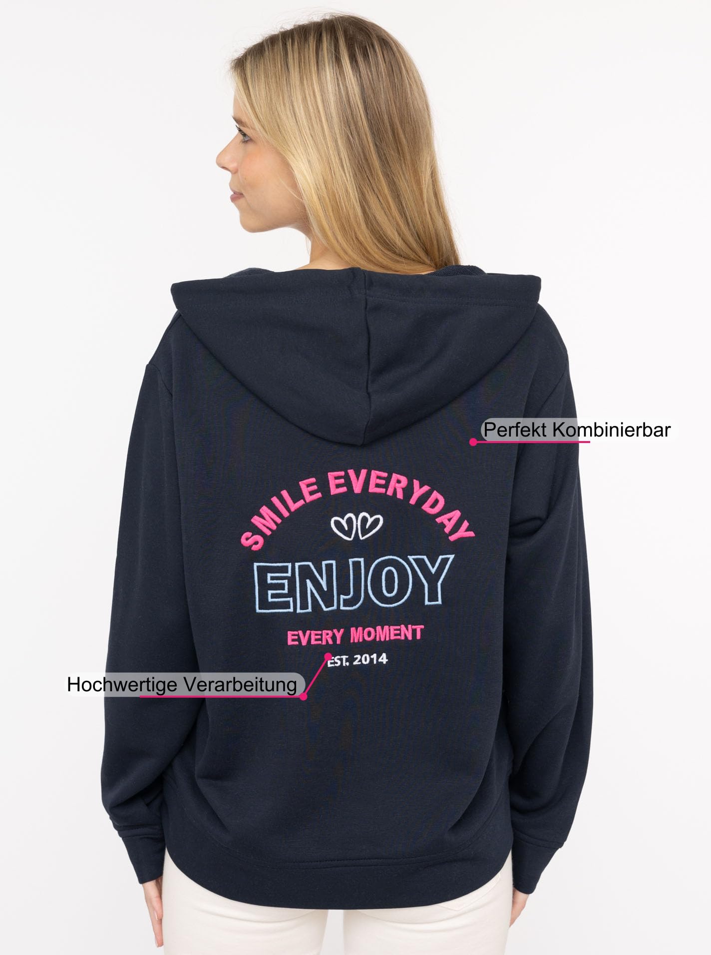 Zwillingsherz Damen Hoodie mit Kapuze – Kuscheliger Oversize Kapuzenpullover – Weicher Sweatshirt Pullover für Frauen Aufdruck – Stylischer Look für Frühling, Herbst & Winter – V-Neck Herzen