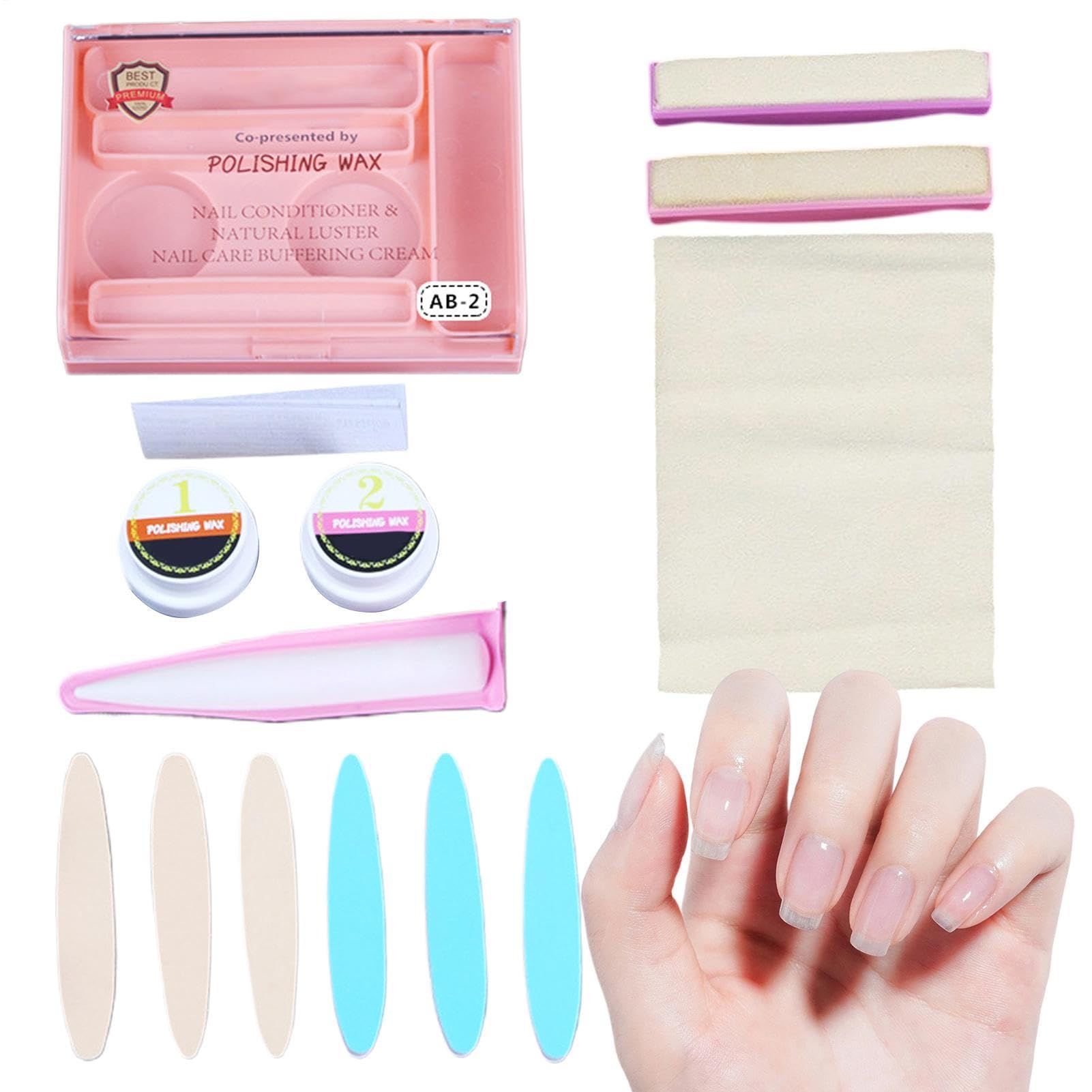 Kit Per Manicure Giapponese Rinforzante, Strumenti Professionali Per Manicure, Balsamo Unghie E Lucentezza Naturale, Strumento Per Riparazione Lucidatura Unghie, Ideale Per Vacanze, Viaggi E Matrimoni