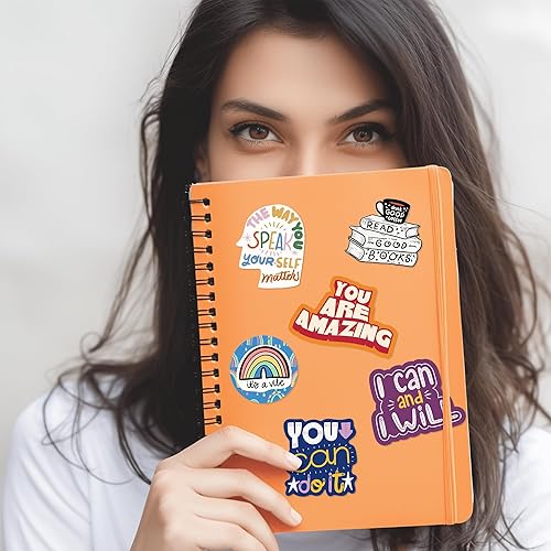 Miniatura 5 de Calcomanías positivas para niños y adultos, 100 unidades de calcomanías de vinilo motivacionales de afirmación inspiradoras para botella de agua,