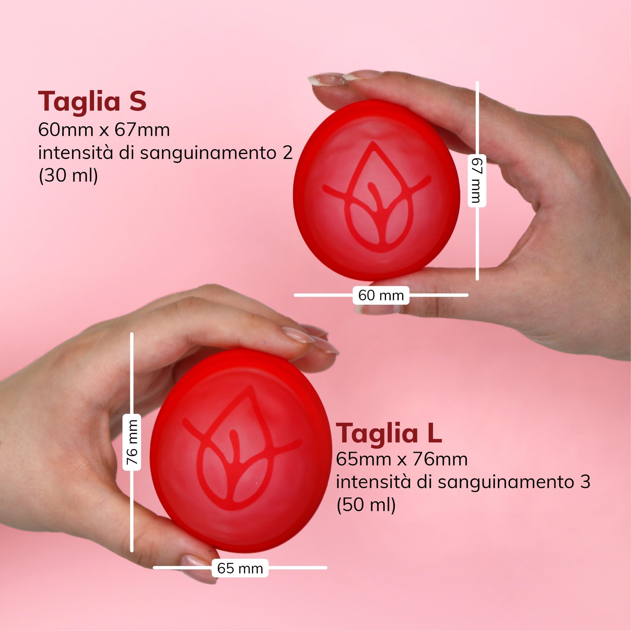 Disco mestruale MYLILY® | 100% silicone di grado medico I Periodo | Disco mestruale I Sostenibile e a basso costo I Disco mestruale | riutilizzabile I S + L