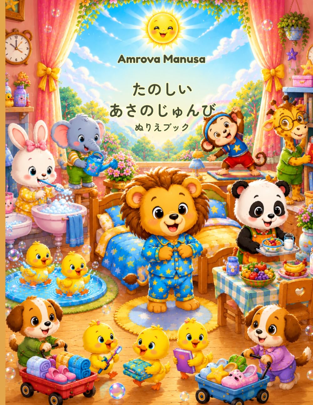 たのしい あさのじゅんび ぬりえブック: おきる・はみがき・あさごはん・せいかつしゅうかんを楽しく学べる 4〜6歳向けぬりえ
