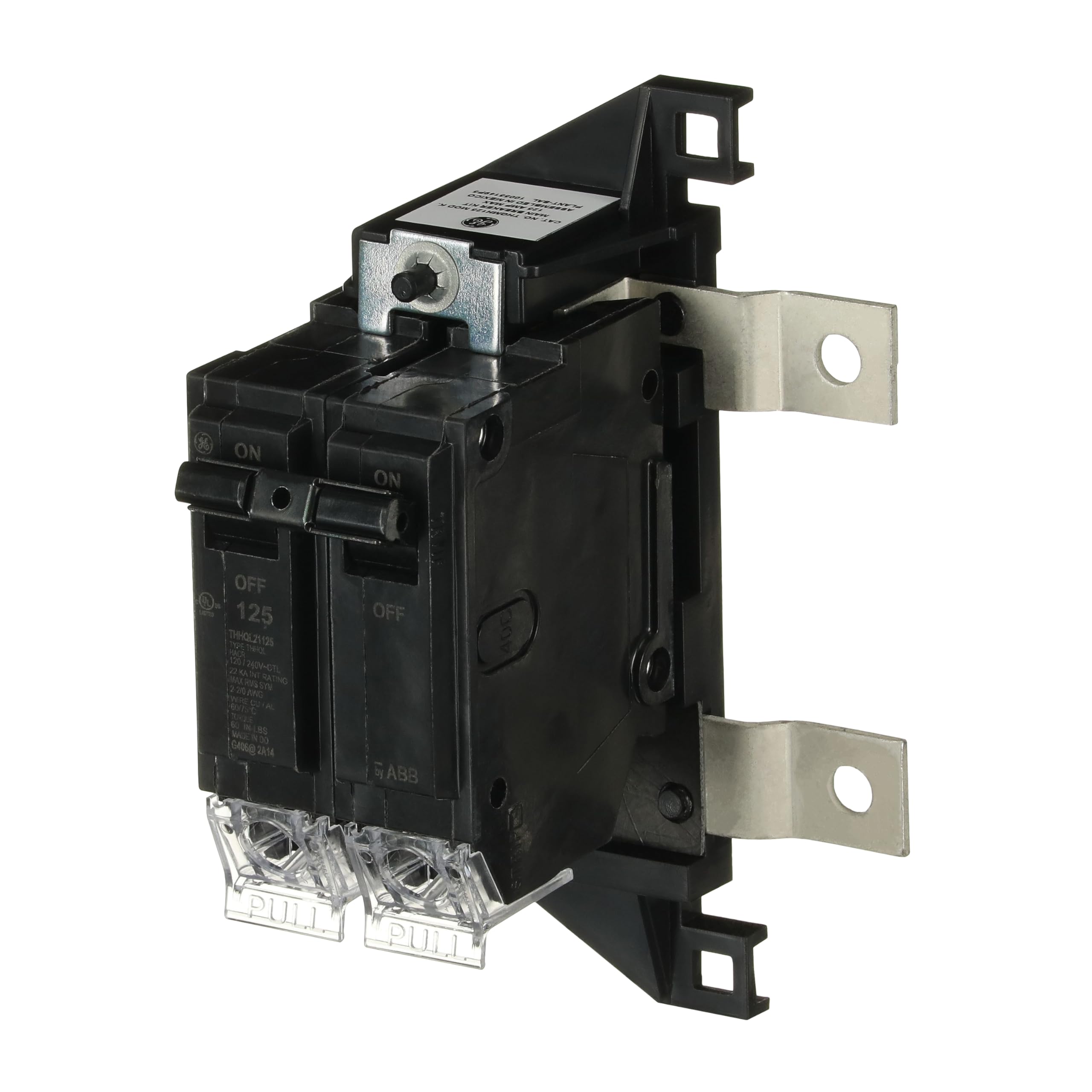 ABB THQMH125CP Master Main Breaker Kit 125 Amp • Type THHQL, 125 A, 2-Pole, 120/240 V • Main Circuit Breaker Kit • Use in Powermark Gold Load Center • 125 A Main Breaker