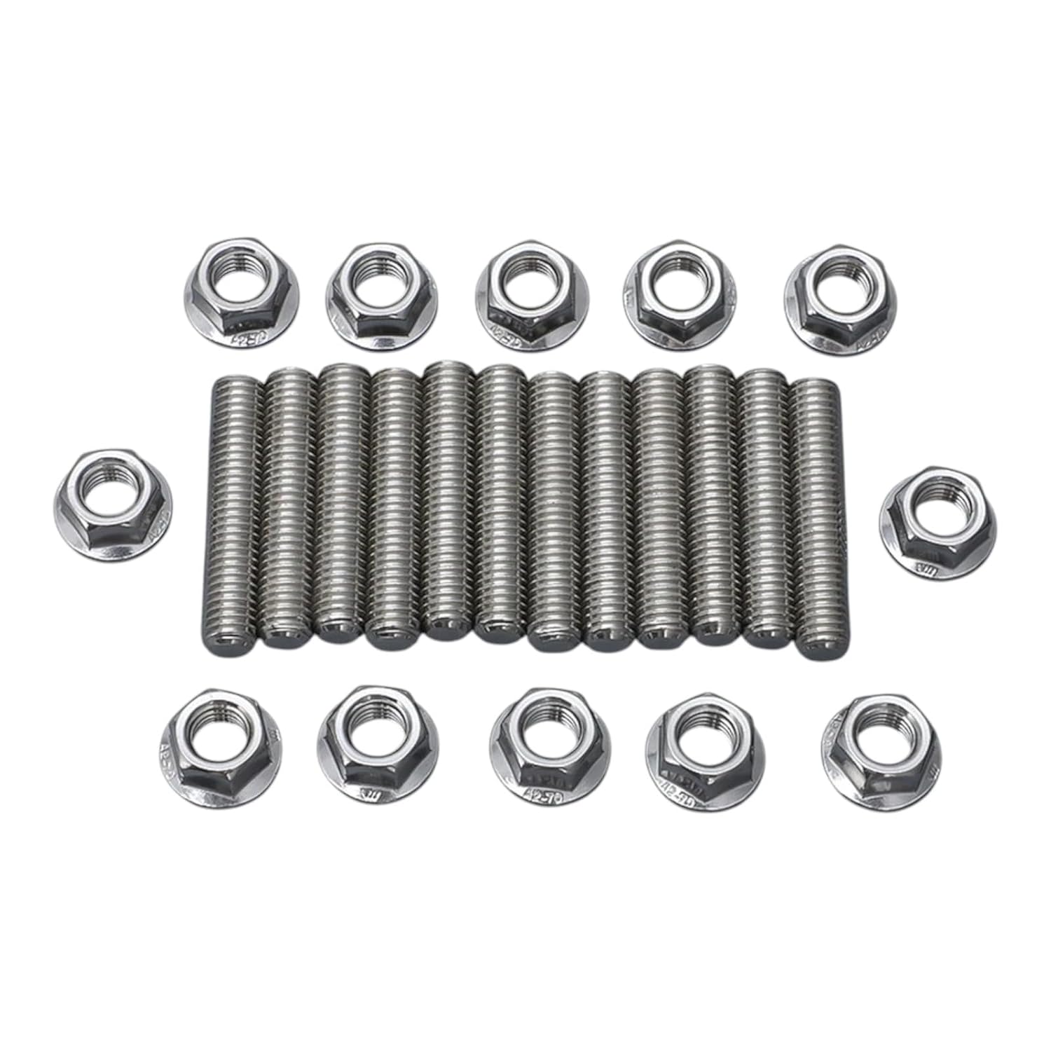 Stainless Exhaust Manifold Studs Nuts Kit for 5.9L 6.7L for Cummins Diesel 1989-2019