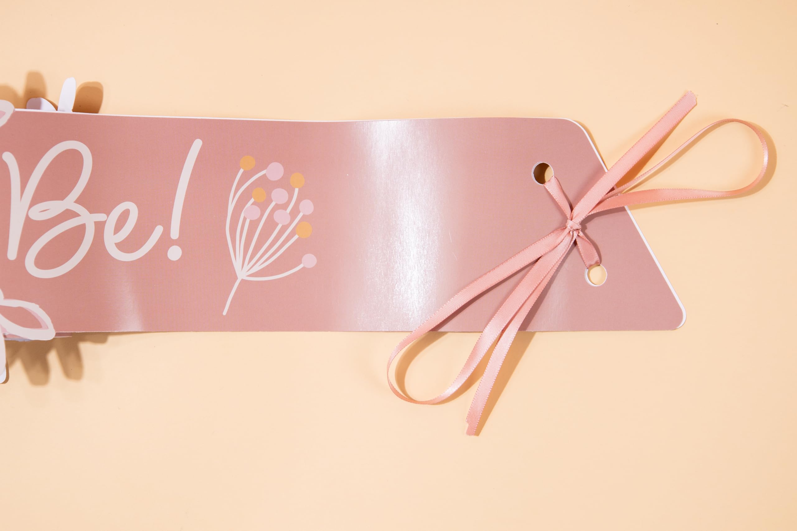 Folat 25006 Shower Decoration, Baby Shower, Pink, White Sash, Blooming Baby Girl-1.5 Metres, Multicoloured - Image 4