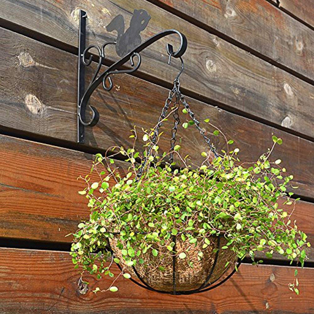 Esoes Panier de Fleurs à Suspendre en Fibre de Coco - Pot Décoratif Intérieur/Extérieur avec Support en Fer