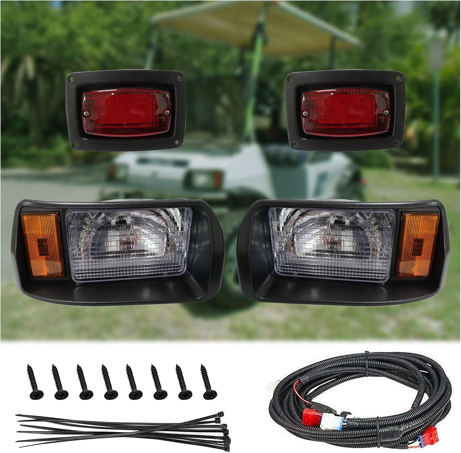 Golf Cart Club Car DS LED Light | Headlights & LED Tail Lights For Club Car DS Gas & Electric golf carts (1993 & up) 12V