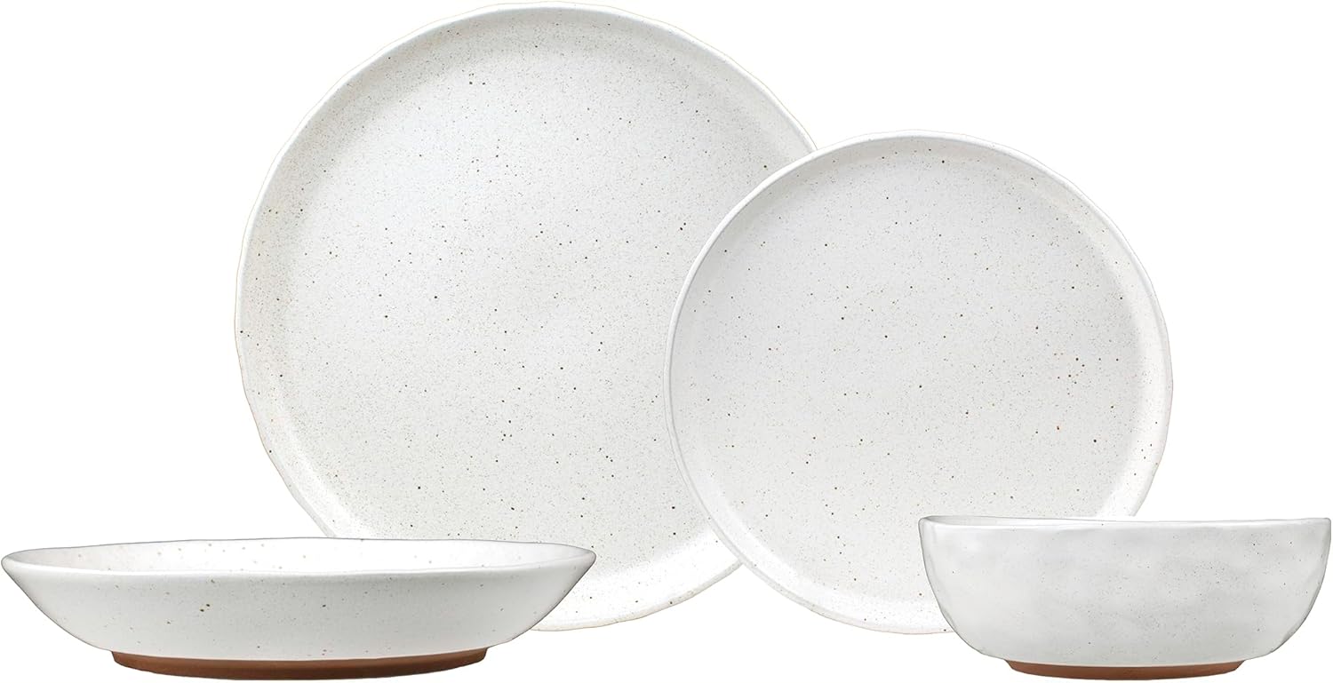 Sango Kaya 16-Piece Ceramic Dinnerware Set, White Kenya Ubuy