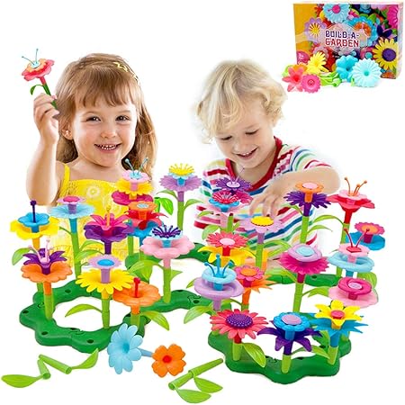 DeAO Blumengarten Spielzeug Für Mädchen 3-6 Jahre - Rosa Gartenset