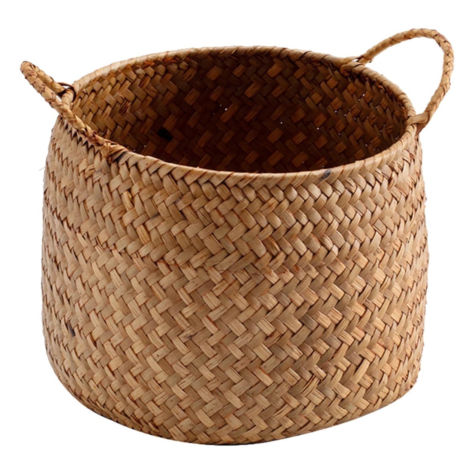 JFNKLFG Woven Plant Pot 3Pcs Woven Storage Boxes Seagrass Basket Plant Pot Holder Desktop Flower Arrangement