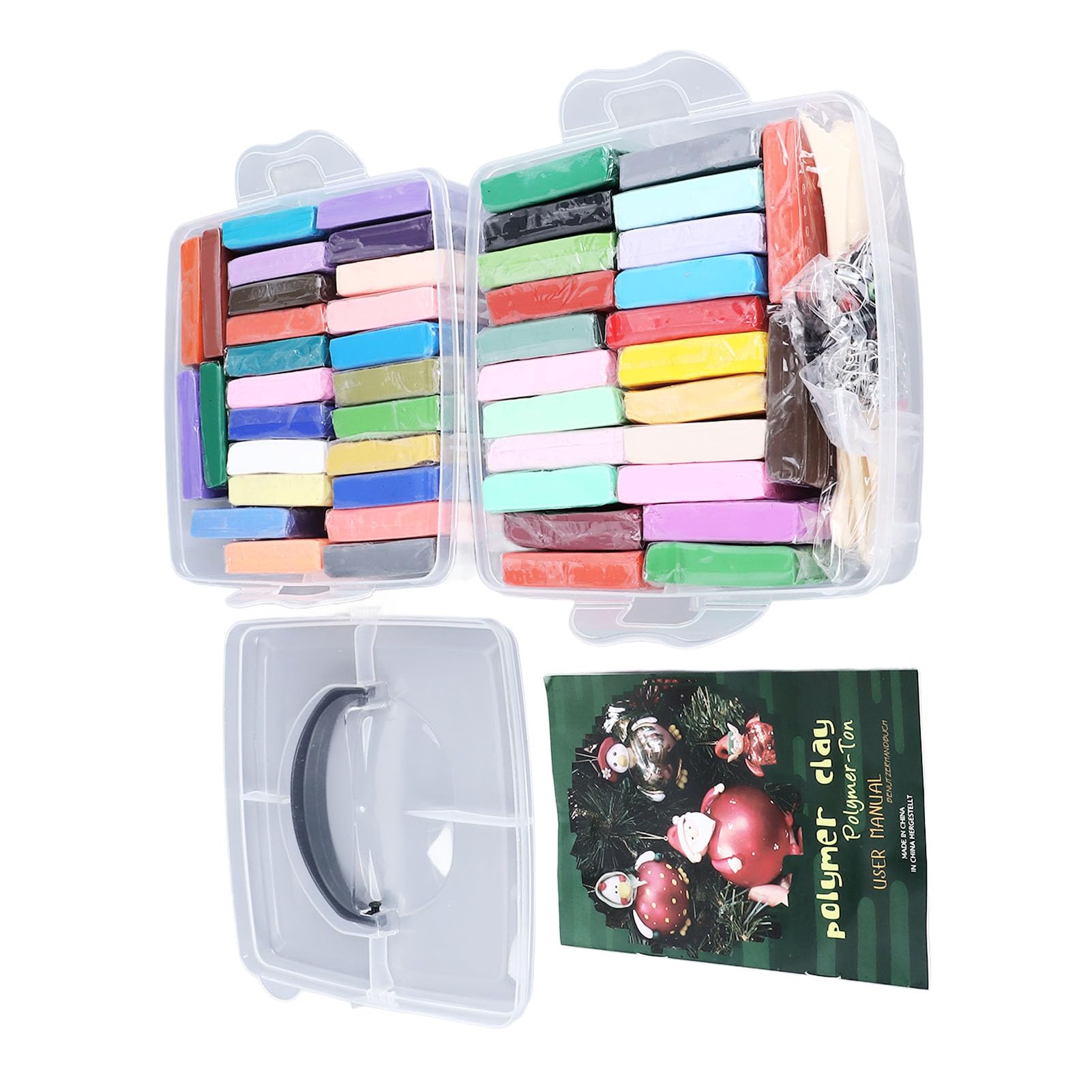 Changor Set di Argilla da Modellare da 50 Colori, Ecologica e Leggera, Perfetta per Progetti Fai da Te, per Bambini Sopra i 3 Anni, Include 5 Strumenti