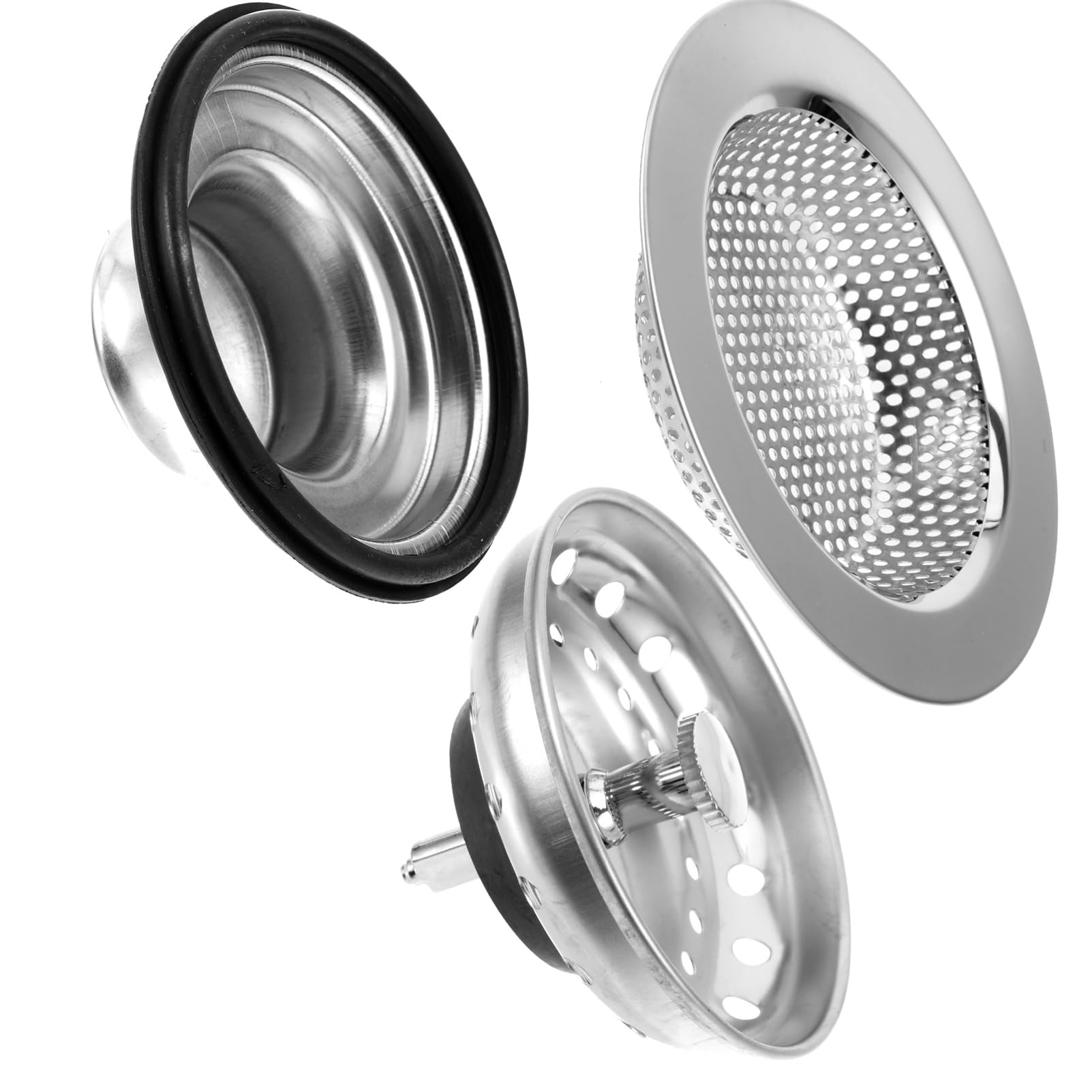 NUOBESTY 5 Juegos Enchufe De Sello De Agua para Lavavajillas Sumideros Filtrar Colador Drenar Accesorios Fregadero Escurreplatos Plata Acero Inoxidable