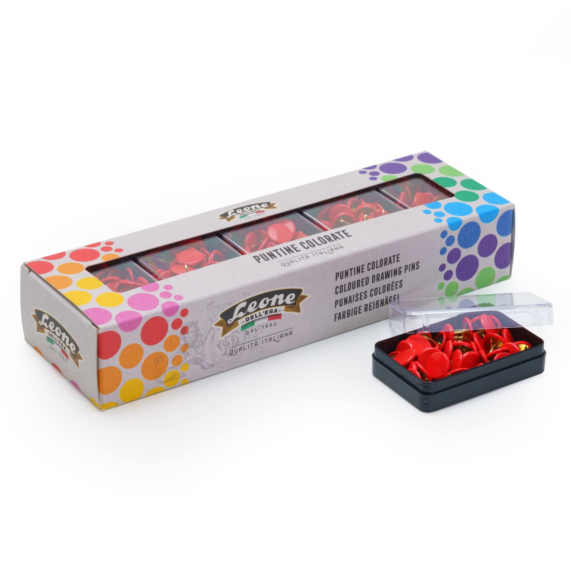 25 Spilli A Torretta Colorati - Push Pins Per Bacheche, Mappe E Sughero, Made In Italy - Foto 12