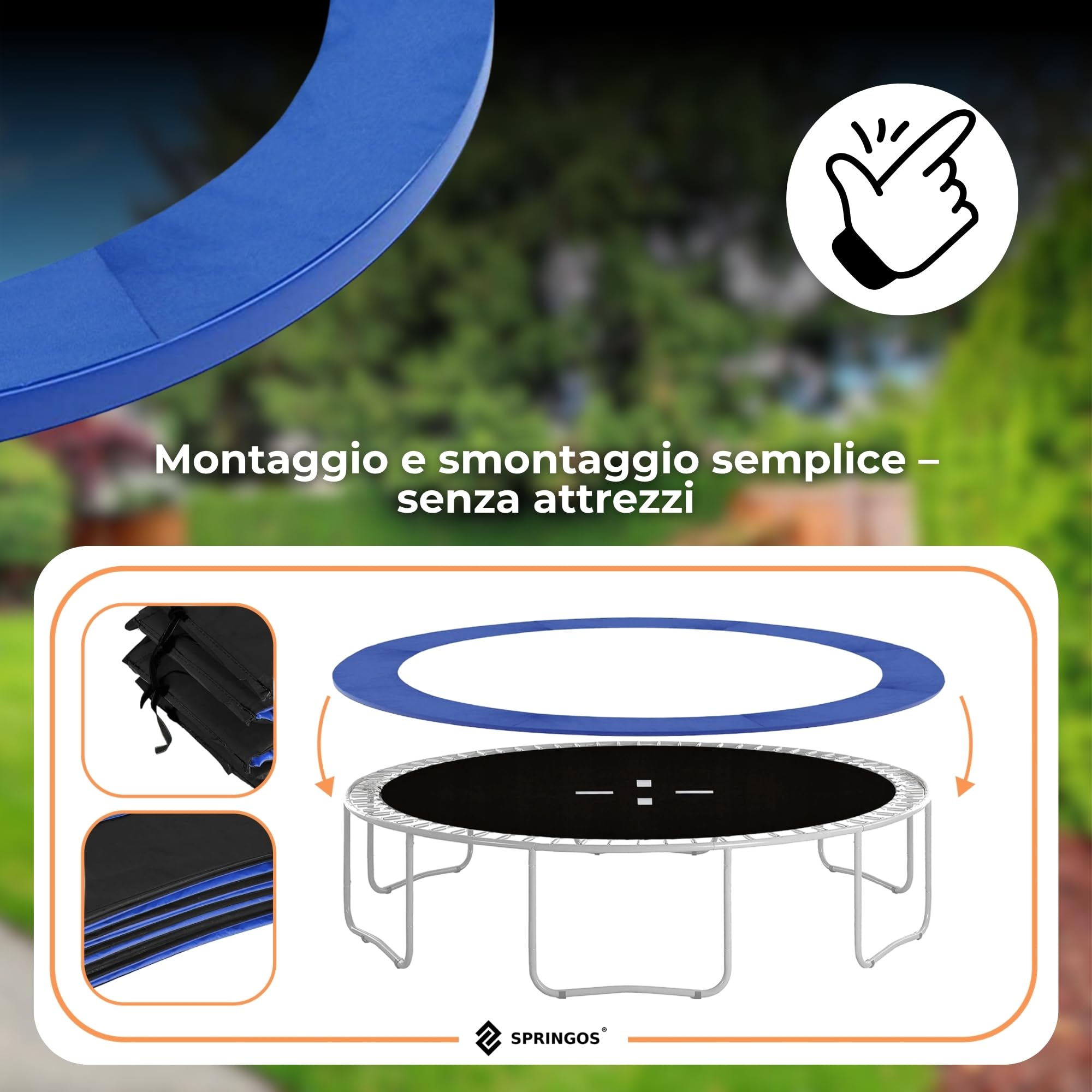 SPRINGOS Parti di Ricambio per Imbottiture per trampolini per trampolini Elastici