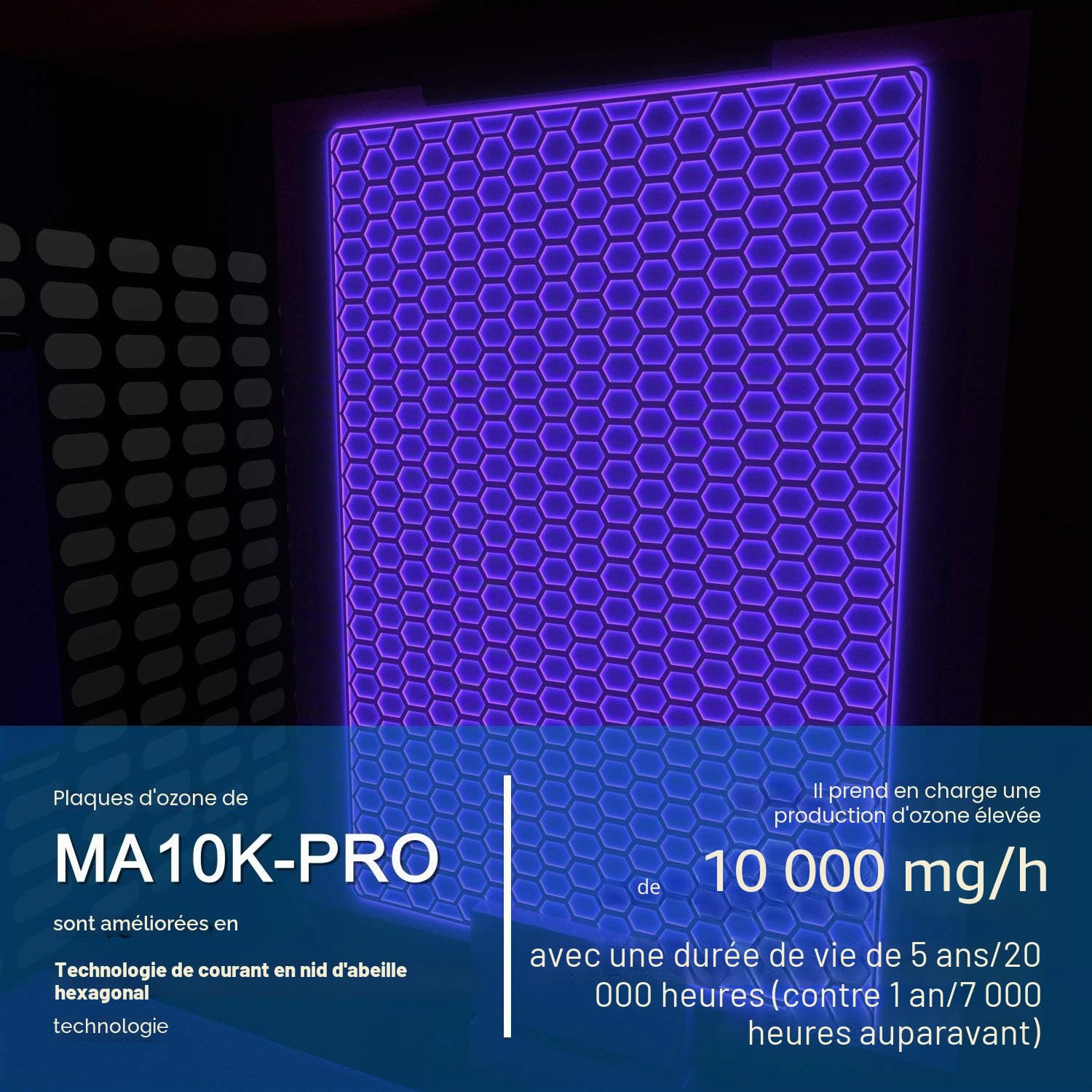 Airthereal MA10K-PRO Générateur d'Ozone Industriel Éliminateur d'odeurs 10000 mg/h O3 Machine à Haute Capacité Ioniseur d'Odeur Désodorisant à la Maison Jaune