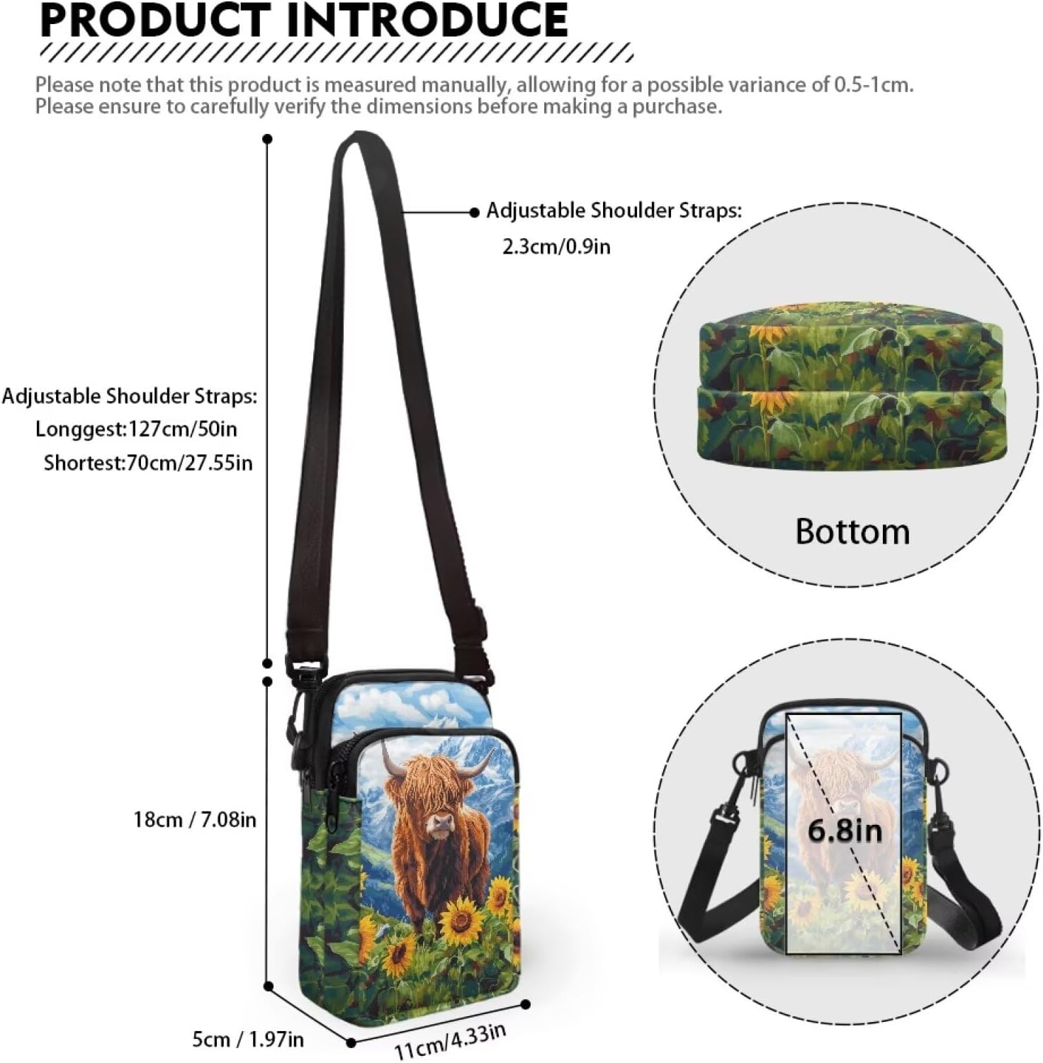 Xpyiqun Small Crossbody Bag Women Phone Purses Sling Shoulder Handbag Cross Body Pouch Wallet Bags - Image 5