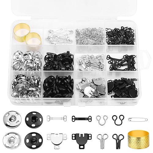 112 Pairs Sewing Hooks and Eyes Closure Set 3 Styles