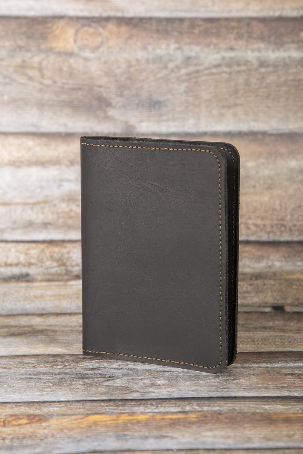 M RUFOUS Classic Vintage Leather Handmade Journal Cover - Black | Stylish Aged Finish Protective Sleeve for 3.5X5.5 Inch Notebooks Holders| Elegant Gift for Book Enthusiasts and Writers. image 4