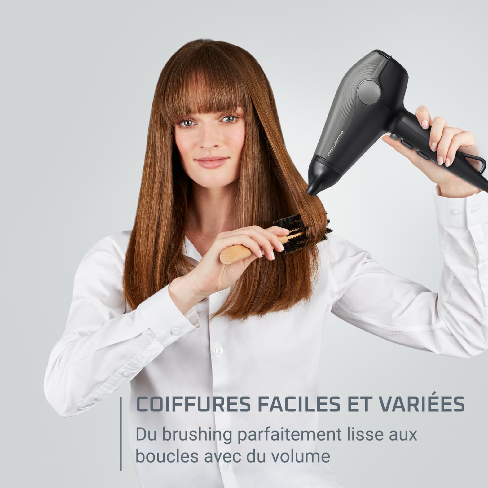 Rowenta Ultra Silence Sèche-cheveux, Silencieux, 2100 Effiwatts, Séchage rapide, Technologie ionique, Compact, Léger CV6430F0