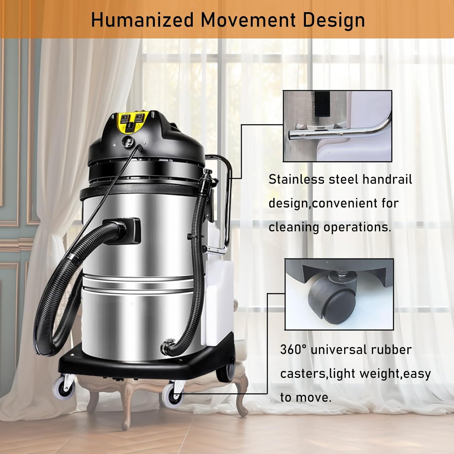 INTSUPERMAI Carpet Cleaner Machine Carpet Extractor Upright Carpet Cleaner 60L Multi Floor Pet Carprt 3 in 1 Portable Carpet Cleaner