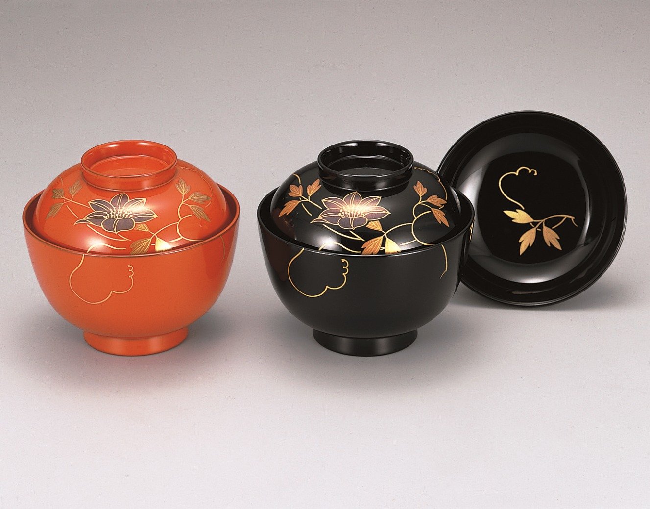 Amazon.co.jp: 越前漆器 漆遊館 歳時記 【G4013-81】 夫婦 鉄線 38吸物