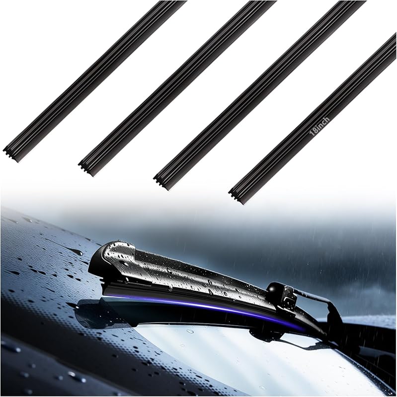 Refil de borracha para palheta do limpador de para-brisa VKQTS 18" ajustável – Kit com 4 unidades