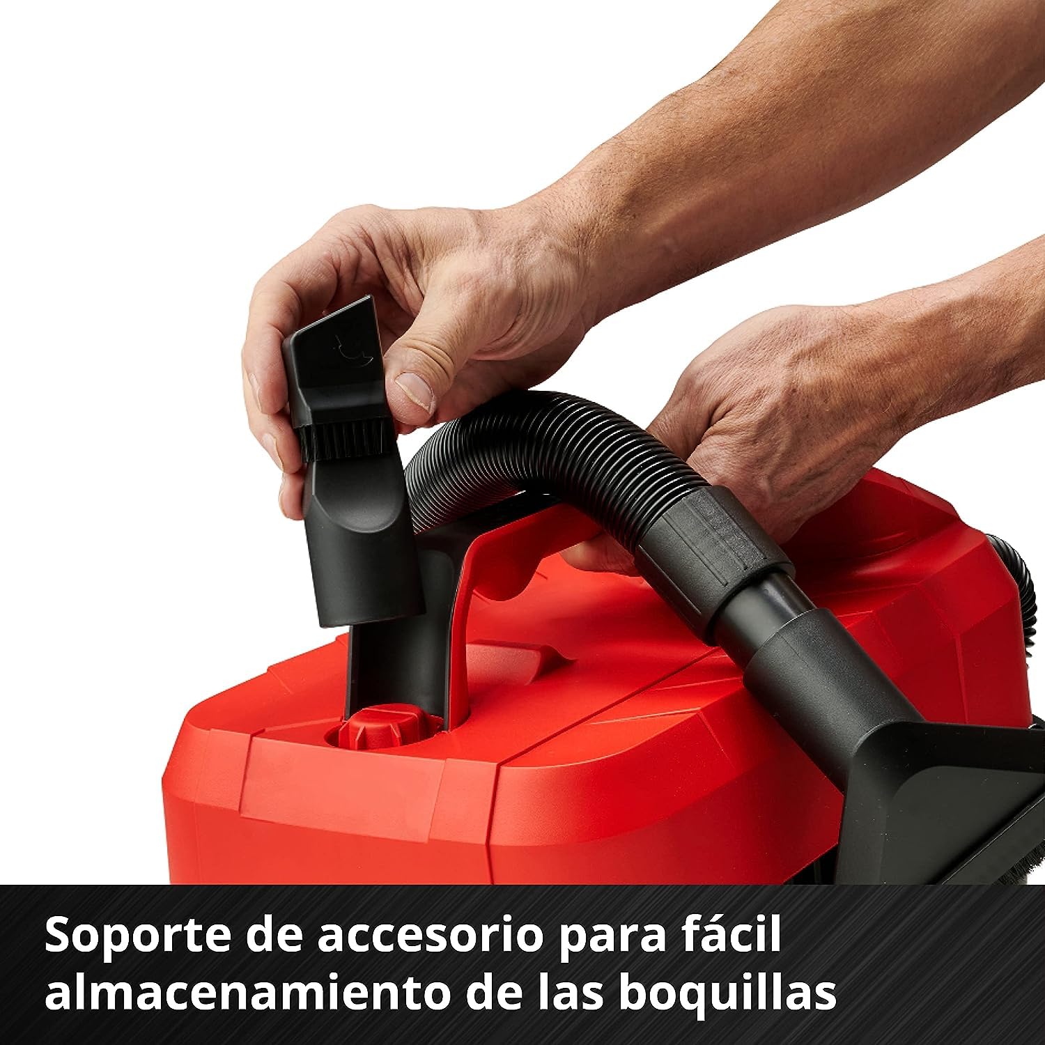 Einhell Aspirador inalámbrico TE-VC 18/10 Li-Solo Power X-Change (18 V, Iones de Litio, 10 L, Incl. Manguera de 2 m, Boquilla de Hendidura + Boquilla de tapicería/Universal, sin batería ni Cargador)