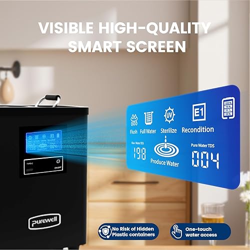 Miniatura 7 de Purewell K8680 RO Sistema purificador de agua, 10 etapas RV portátil de filtración de agua de supervivencia con UV, tasa de desalinización alcanza