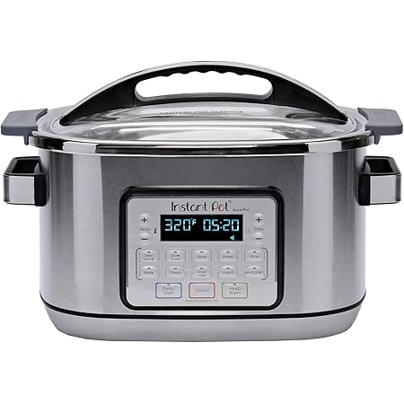 Instant Pot Aura Pro Multi-Use Programmable Slow Cooker with Sous Vide, 8 quart, Silver (AURA PRO 8QT)