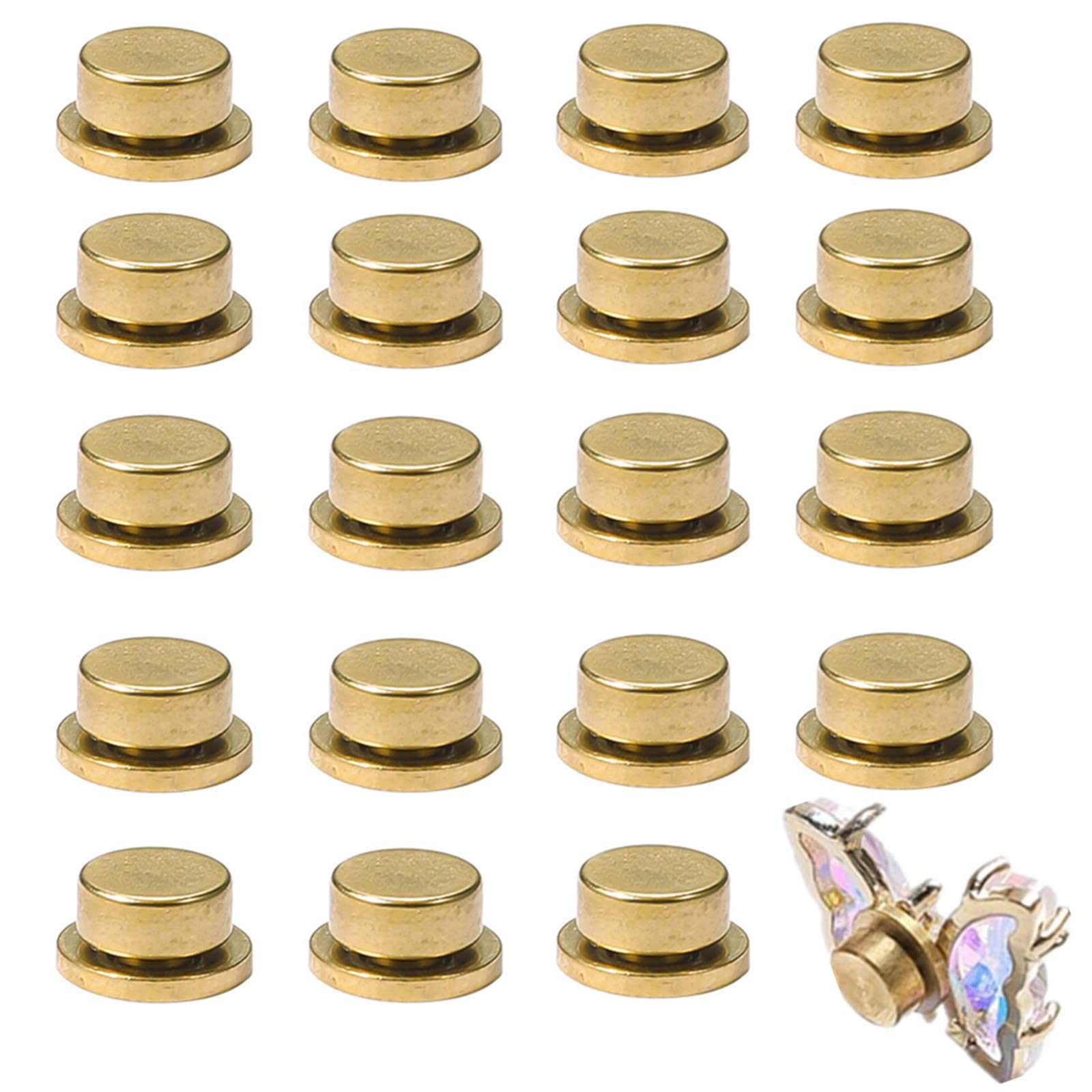 Nail Art Rotating Charm- 20Pcs Spinning Nail Charms 3D Nail Rotating Bearing Nail Rings for Nail Art Design DIY Crafting