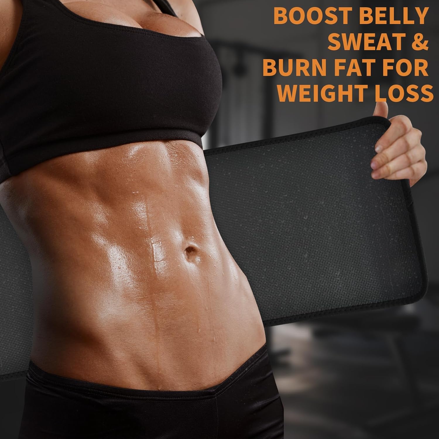 LKV Waist Trainer for Women Lower Belly Fat, Waist Trimmer Sweat Belt for Workout, Stomach Wrap Waist Sweat Band Body Shaper - Image 3