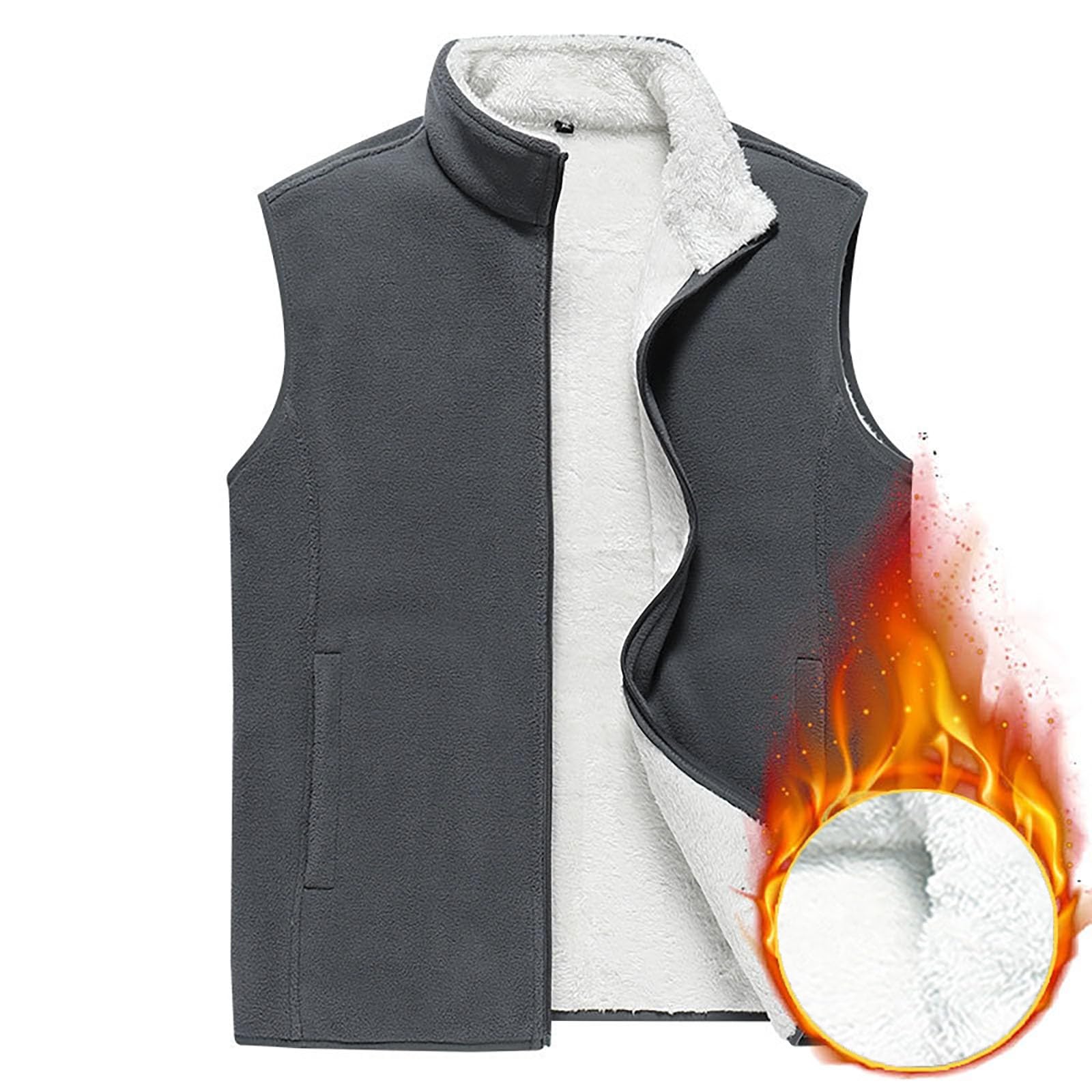 Generisch Chalecos De Traje Para Hombre Gris Claro,Chaleco Sin Mangas