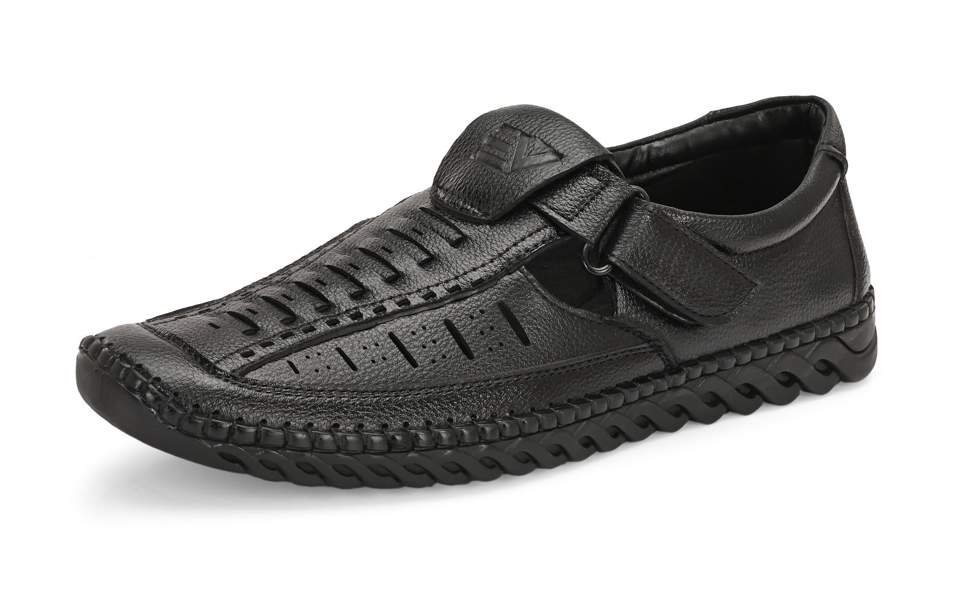 Sandals with Cushioned Insole, Hook & Loop Strap, Comfortable Walking & Travel Sandal | Lightweight & Stylish Sandal for Travel and Outdoor Wear-image-33