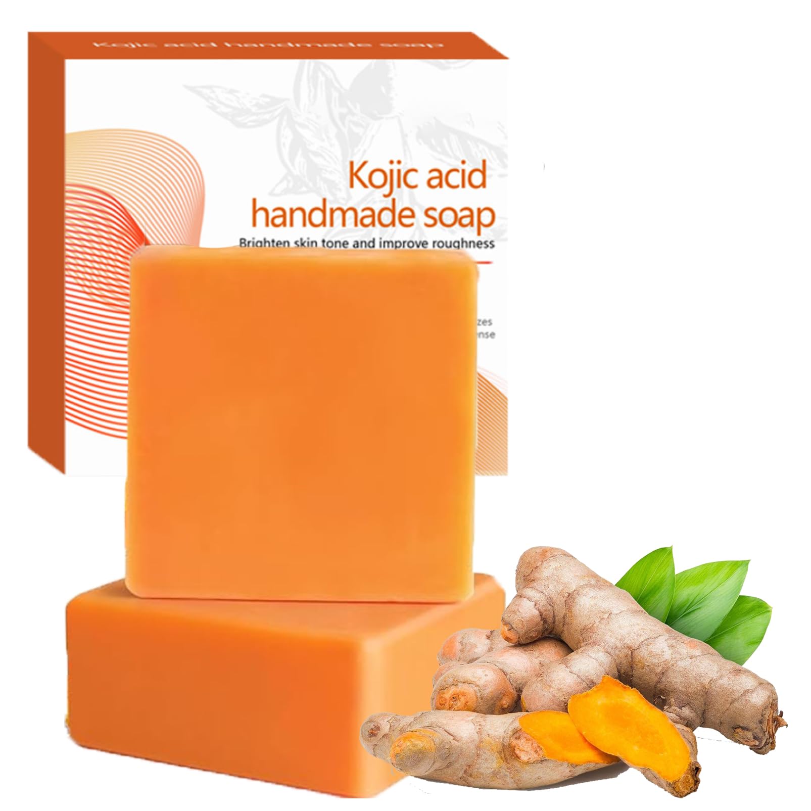Turmeric Soap Bar for Body & Face,Kojic Acid Soap For Acne And Dark Spots,Soap For Body & Face,Acne Soap,Smoothing Bar Soap,Reduces Acne & Uneven Skin Tone,Natural Soap For Dry Skin,Body Soap & Shower