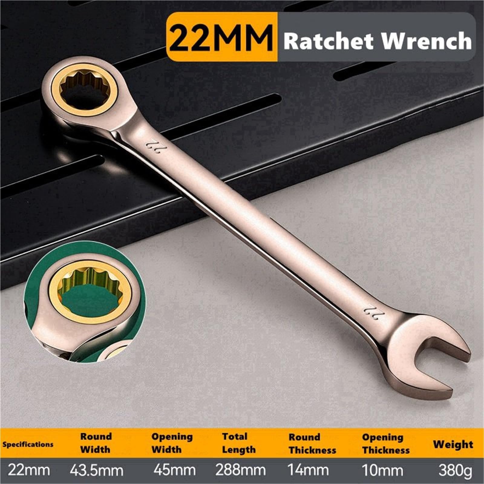 Telescopic Ratchet Klucz grzechotkowy regulowany moment obrotowy 6-22mm klucz do narzędzi naprawy motocykli samochodów narzędzie mechaniczne klucz dynamometryczny(22mm)
